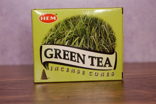HEM Green Tea Cone Incense (10 Cones)